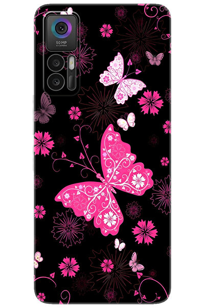 TCL 30 PLUS T676K Uyumlu Kılıf Desen Baskılı Silikon Kelebekler STK:723 CP-NZOZPj9