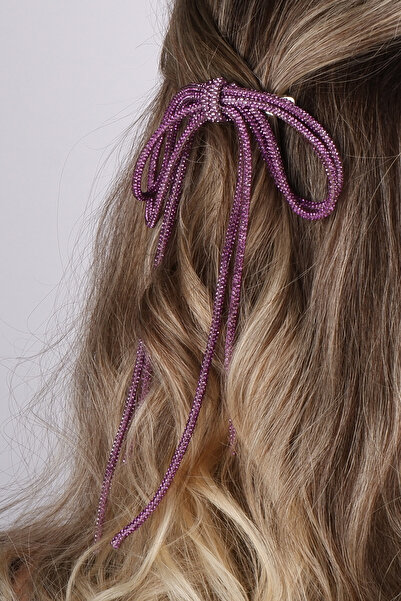 Limelia Cataramă Seyran cu piatră, cataramă cu arc, cataramă automată Seyran, mov