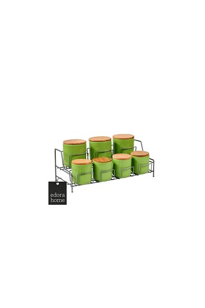 Edora Home Ασημένιο μακιγιάζ και καλλυντικά επιτραπέζια οργάνωση, Organizer πολλαπλών χρήσεων 7 θέσεων - Μεταλλικό ανοξείδωτο