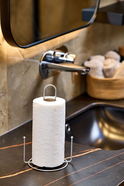 Edora Home حامل مناديل ورقية فضية، حامل مناديل للمطبخ والحمام وغرفة الأطفال -...