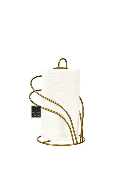 Edora Home Χρυσό ρολό πετσετοθήκης Swan, θήκη για χαρτοπετσέτα Κουζίνα Μπάνιο Παιδικό Αξεσουάρ Υπνοδωματίου - Μεταλλικό Ανοξείδωτο