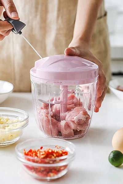 GKN Online 5 Blades Drawstring Hand Rondo Large Size Vegetable Chopper Pull Hand Rondo 900 ml