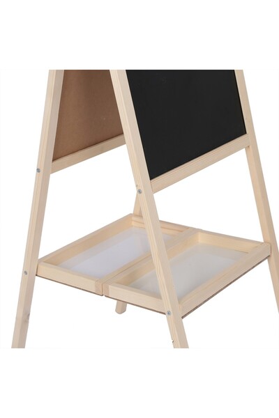 Panda Öğrenci Tipi Ahşap Ayaklı Beyaz Siyah 40X50 Pan299