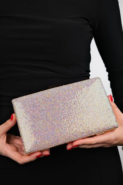 LuviShoes SEMENTA Gold Stoned Damen-Abendtasche