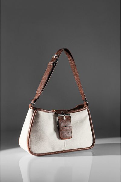 Rimense Tan Linen Adjustable Strap Lined Hand and Shoulder Bag