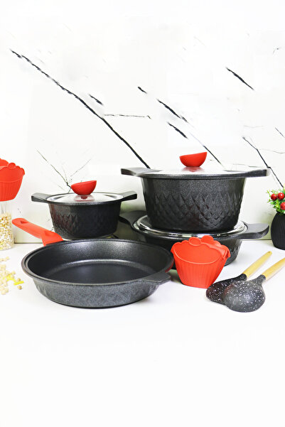 Evita Bio Granit 7 Parça Döküm Tencere Seti