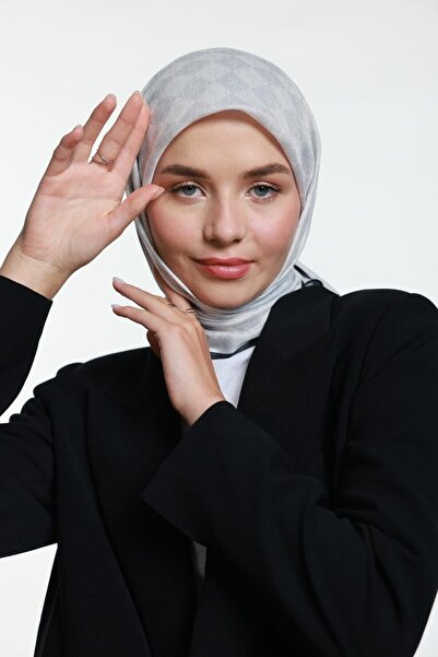 Modakaşmir Eșarfă din bumbac Mk Dama Albă