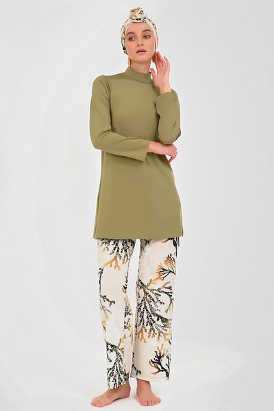 ALFASA Coral Patterned Hijab Swimsuit