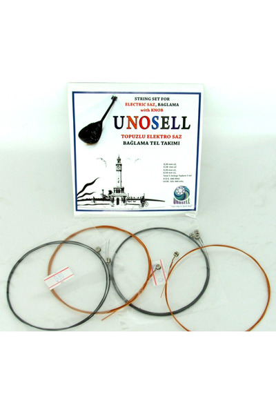 Unosell Pyaramid Uzun Sap Topuzlu 0.20 mm Elektro Saz Bağlama Teli, String Se...