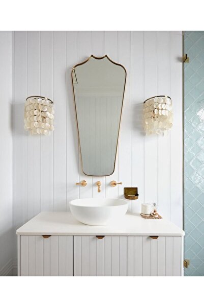 MKS Design 45x90 Duvar Dekor Aynası / Asimetrik Ayna / Konsol Aynası / Düzensiz Ayna / Estetik Ayna