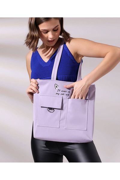Toz Vintage Zippered Shoulder Bag with Cat Figure