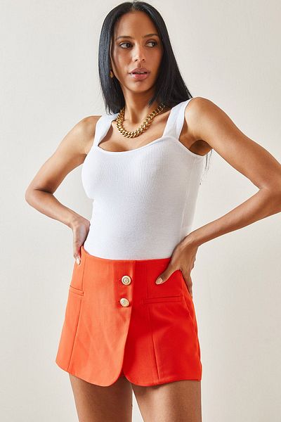 XHAN White Drawstring Blouse 5YXK2-48287-01