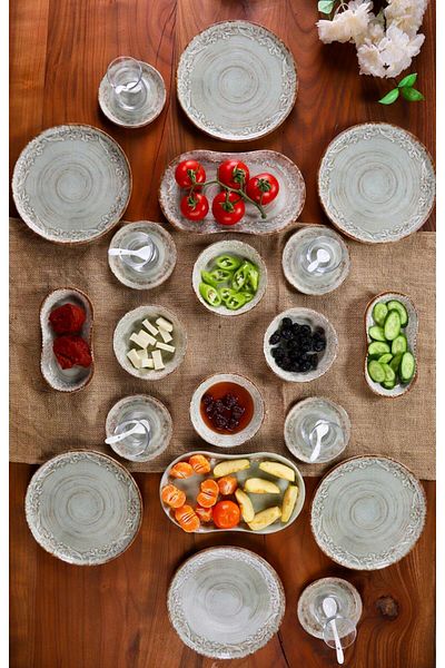 Bambum Lara - 26 Piece Porcelain Breakfast Set Lenny