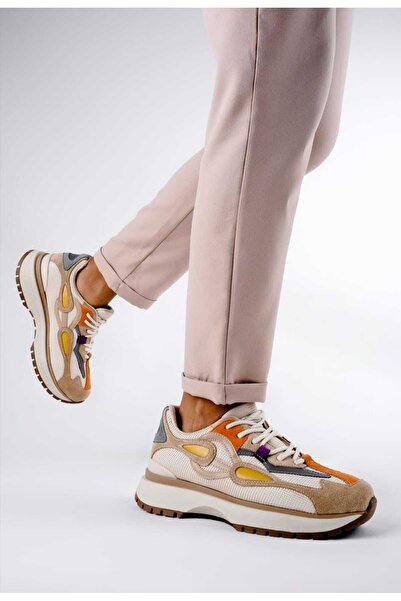 Eray حذاء رياضي نسائي يومي سميك ونعل سميك