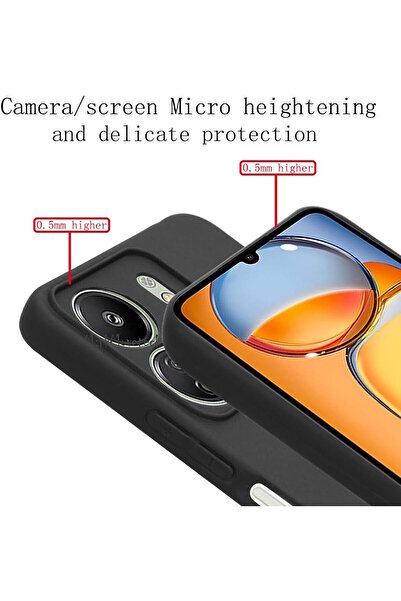 m.tk moveteck Xiaomi Poco C65 Case Soft Silicone with Camera Protection + 9H Screen Protector Glass Set of 2