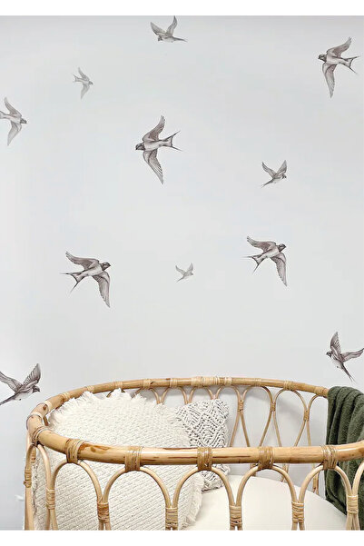 WALLHUMAN Kırlangıç Kuşlar Çocuk Odası Duvar Stickerı