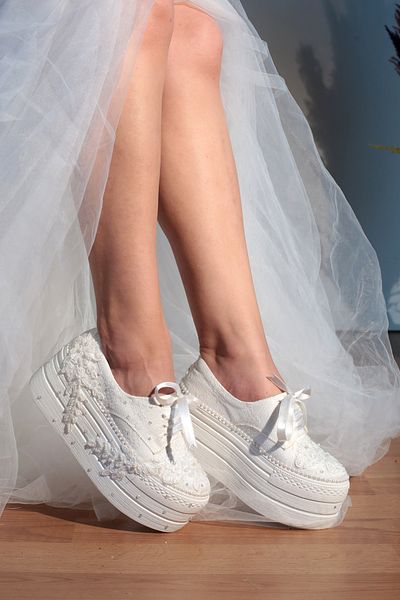 Karınca 1-93315 Sports Wedge Heel Bridal Shoes