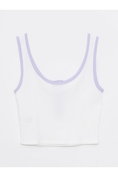 LC Waikiki Gerades Crop-Top mit U-Ausschnitt für Damen