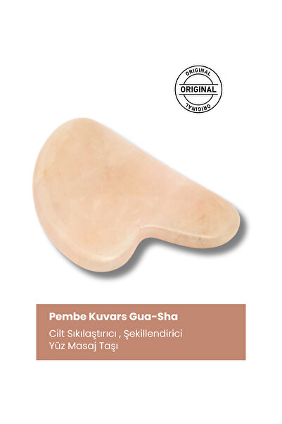 NESHLLY NATURAL Pembe Kuvars Gua-sha (CİLT SIKILAŞTIRICI MASAJ TAŞI)