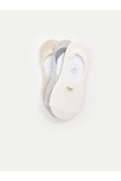 LC Waikiki Bedruckte Ballerina-Socken für Damen im 3er-Pack