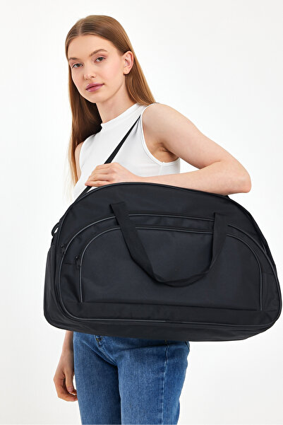 Weynes Unisex Siyah Üç Gözlü Kabin Boy Hostes Hastane Çıkışı Seyehat Deprem El Valiz Çantası WSB0848