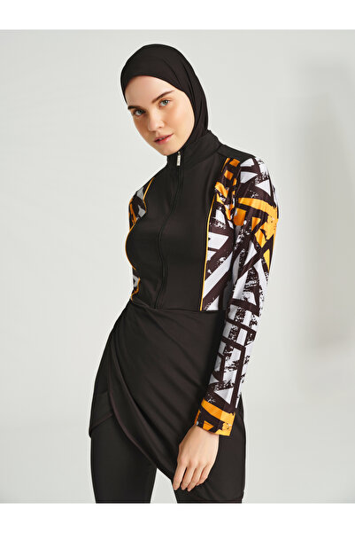 ALFASA Costum de baie Hijab - Fusta înfășurată, Decorație și Păr