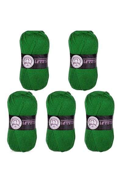 Ören Bayan Ören Favourite Knitting Yarn Green (120) Pack of 5