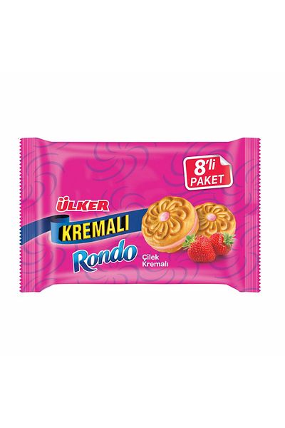 Ülker Cream Rondo Strawberry Set of 8 - (61Gr*8) 6 Packs