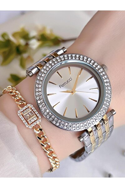 Ferrucci BFC.13220M.5 ساعة يد نسائية من Ferrucci بطول 30 متر مقاومة للماء بسل...