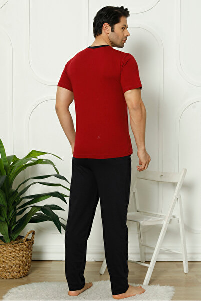 Wordex Mr 2100 Чоловічий літній комплект піжами з коротким рукавом та кишенями