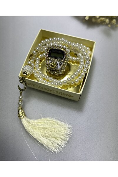 lifestyling Taşlı Zikirmatik İnci Tesbih Seti