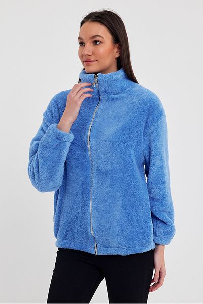 kef clothing Unisex Basic Zipper Plush Cardigan