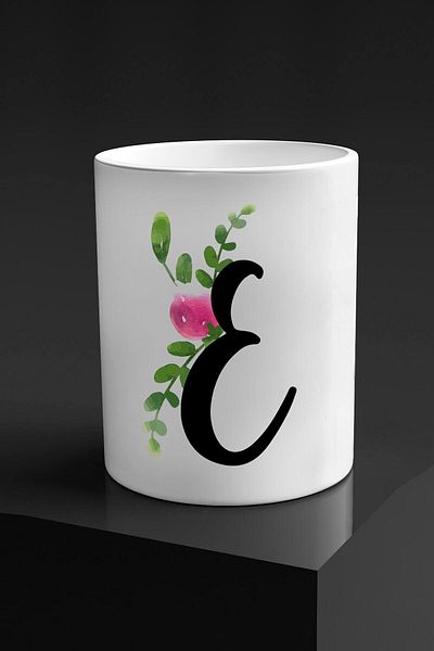 yhfoto E Letter Double Cup Handleless Mug - Espresso Double Turkish Coffee Cup