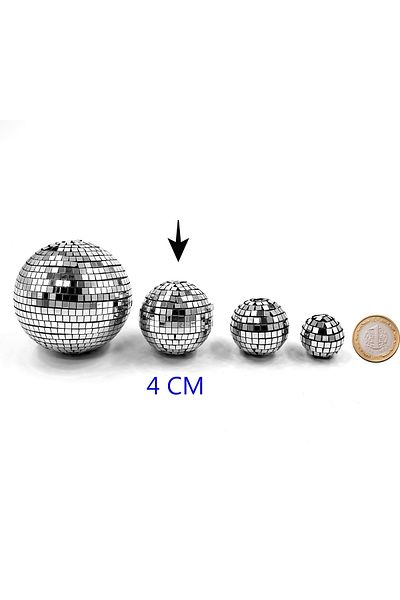 bizdenpastacılık 4 cm 3 Pieces Disco Ball Cake Ornament, Disco Ball Cake Decorations