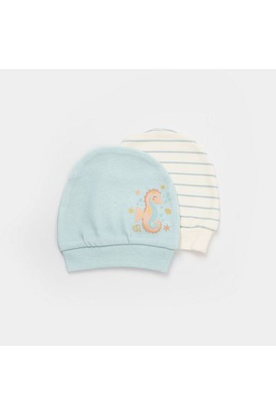 Biorganic Save the Seahorse 2-Pack Baby Hat 72231