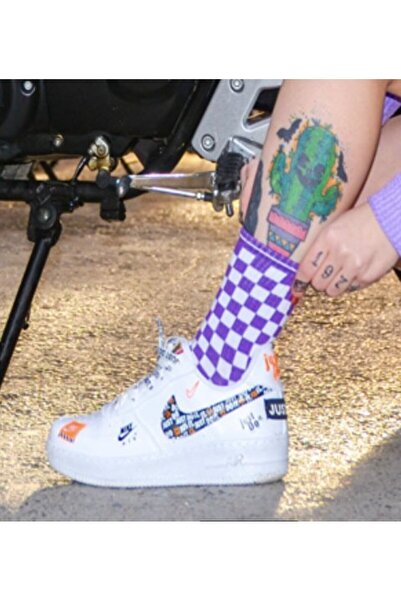 Bidigago جوارب تنس رياضية منقوشة على شكل رقعة الشطرنج