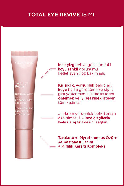 Clarins Total Eye Revıve 15 Ml-çizgi Ve Halkaları Hedefleyen Göz Bakım Jeli