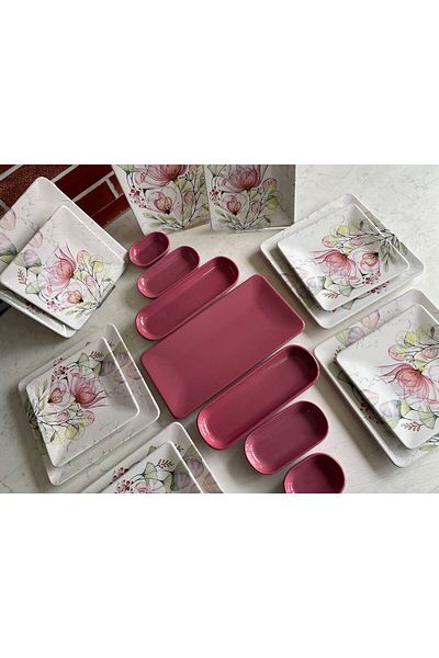 Keramika Raspberry 19 Piece Breakfast Set