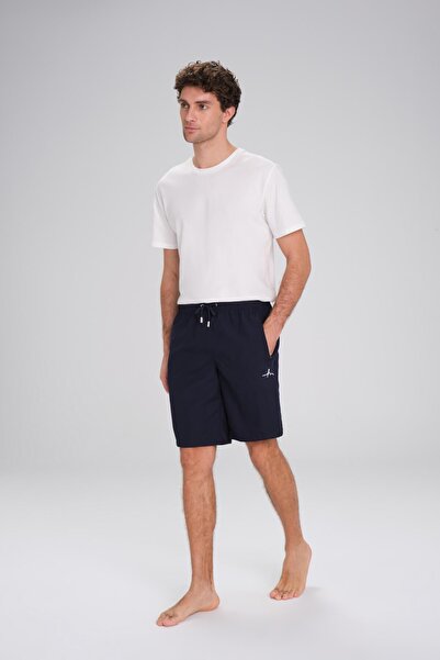 Haşema Lacivert Kısa Erkek Havuz ve Deniz Şortu 24-27