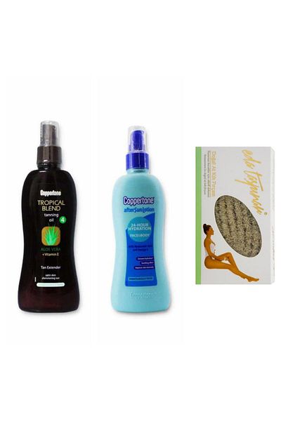 Coppertone Aloe Vera Intensive Bronzing Oil - Aftersun and Eda Taşpınar Horsehair Gift