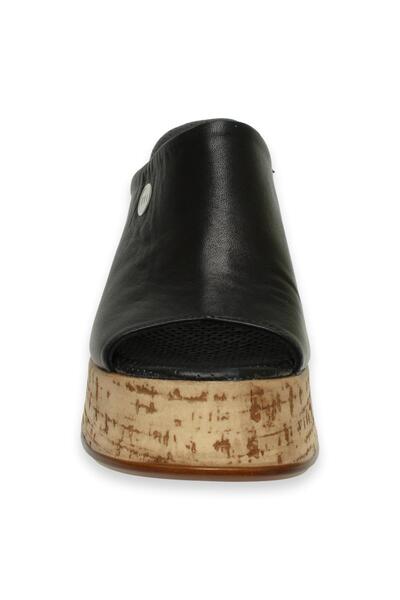 Mammamia D24Yt-2110Z Wedge Heeled Black Women's Slippers