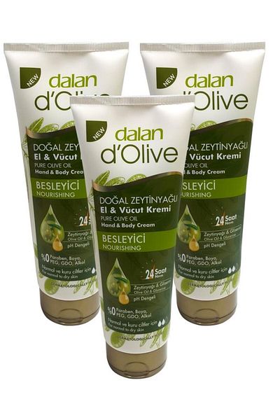 Dalan Dolive 250 ml Hand and Body Cream - 3 Pieces
