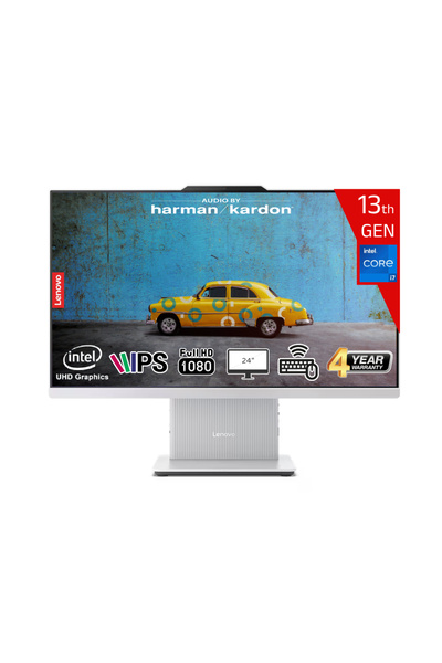 LENOVO i7 13620H 24GB DDR5 512GB SSD FreeDos 23.8 IPS FHD F0HN0056TR-24512 Beyaz AIO Bilgisayar