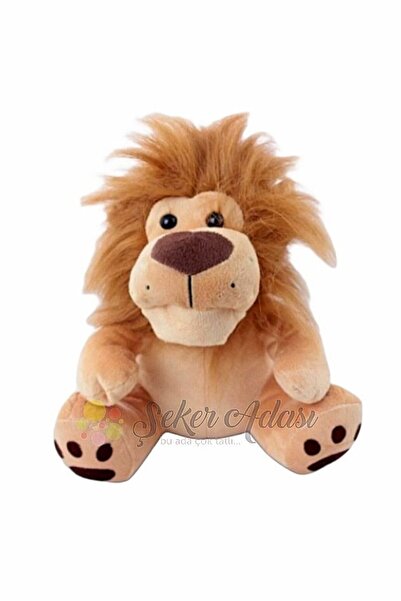 Şeker Adası Oturan Taraftar Peluş Aslan 28 Cm