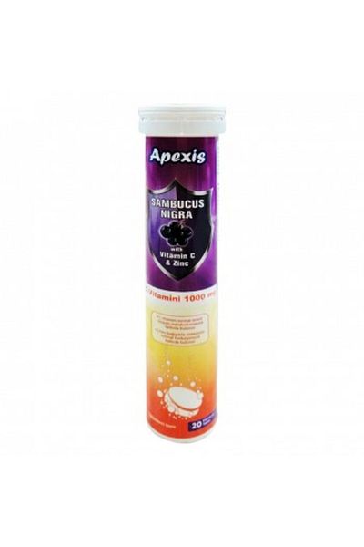 Apex Is Sambucus Nigra Vitamin C+Zinc 20 Effervescent Tablet