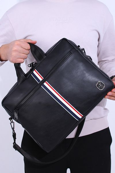 U.S. Polo Assn. U.S. Polo Assn 23710 Χαρτοφύλακας τσάντα για φορητό υπολογιστή Messenger Τσάντα Macbook BLACK