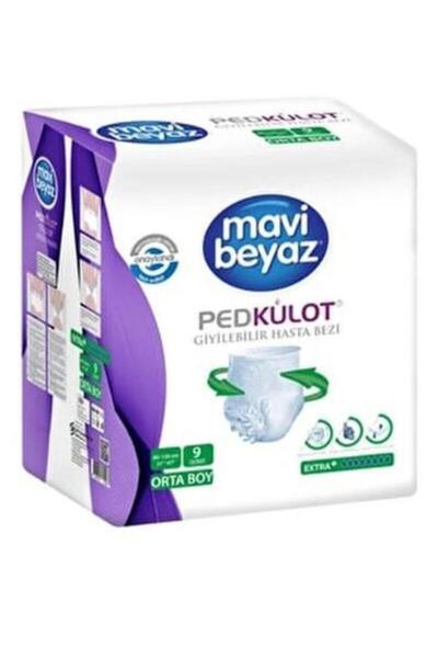 Mavi Beyaz Emici Külot M 9 Lu