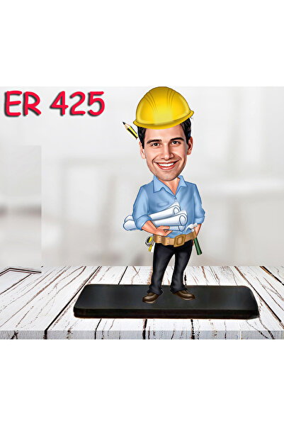 Özcan Tasarım Kişiye Özel Ahşap Biblo - Erkek Meslek Karikatür Biblo 65