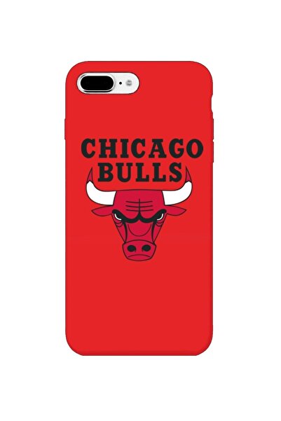 izzytech Case for iPhone 8 Plus, iPhone 7 Plus Compatible Case, Soft Silicone Chicago Bulls Design