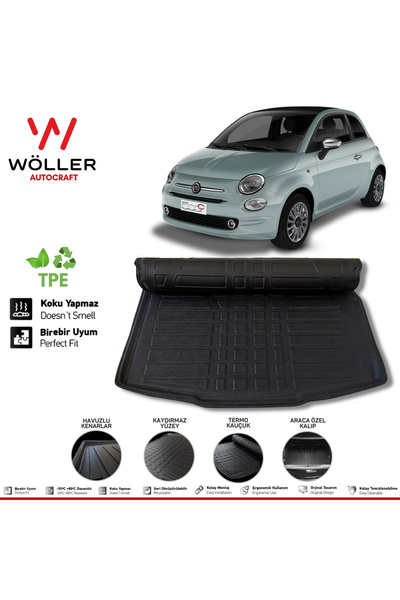 wöller Fiat 500 C Bagaj Havuzu 2008 Sonrası 3d Ultraflex Esnek